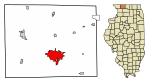 Stephenson County Illinois Incorporated and Unincorporated areas Freeport Highlighted